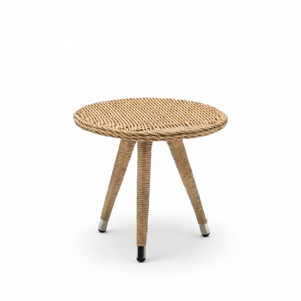 Couchtisch Luxus Möbel Terrasse Design Rattan Rund Modern Hochwertig Möbel