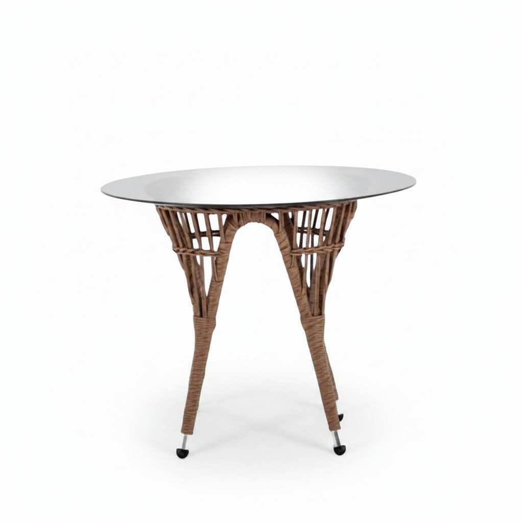 Couchtisch Rattan Braun Beistelltisch Designer Couchtisch Terrasse Luxus Möbel