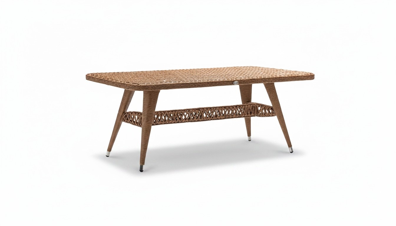 Couchtisch Rattan Luxus Hochwertig Moderner Rechteckig stilvoll Kaffeetisch
