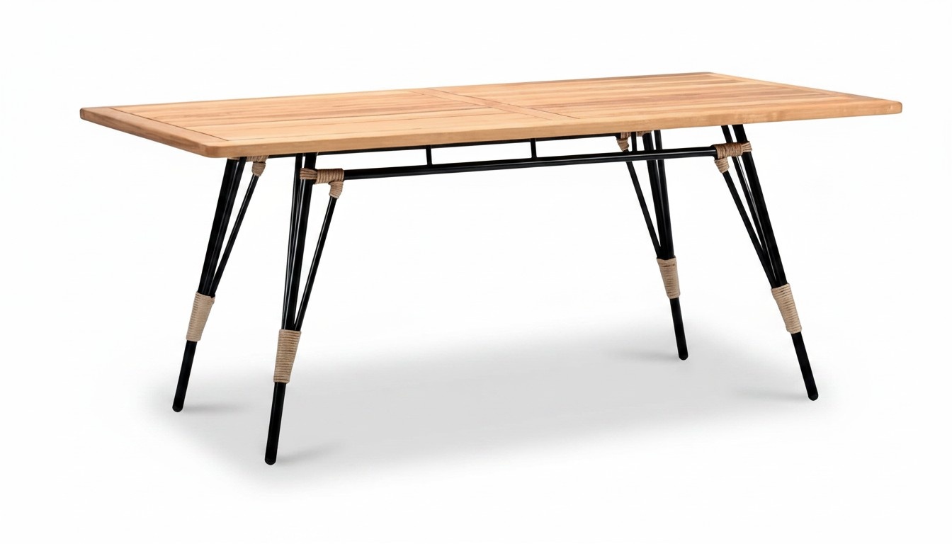 Couchtisch Rechteckig Braun Luxus Hochwertig Rattan Moderner Design Kaffeetisch