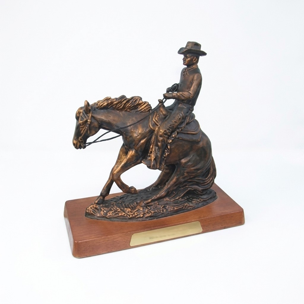 Cowboy Designer Figur Skulptur Briefbeschwerer USA Rodeo Deko