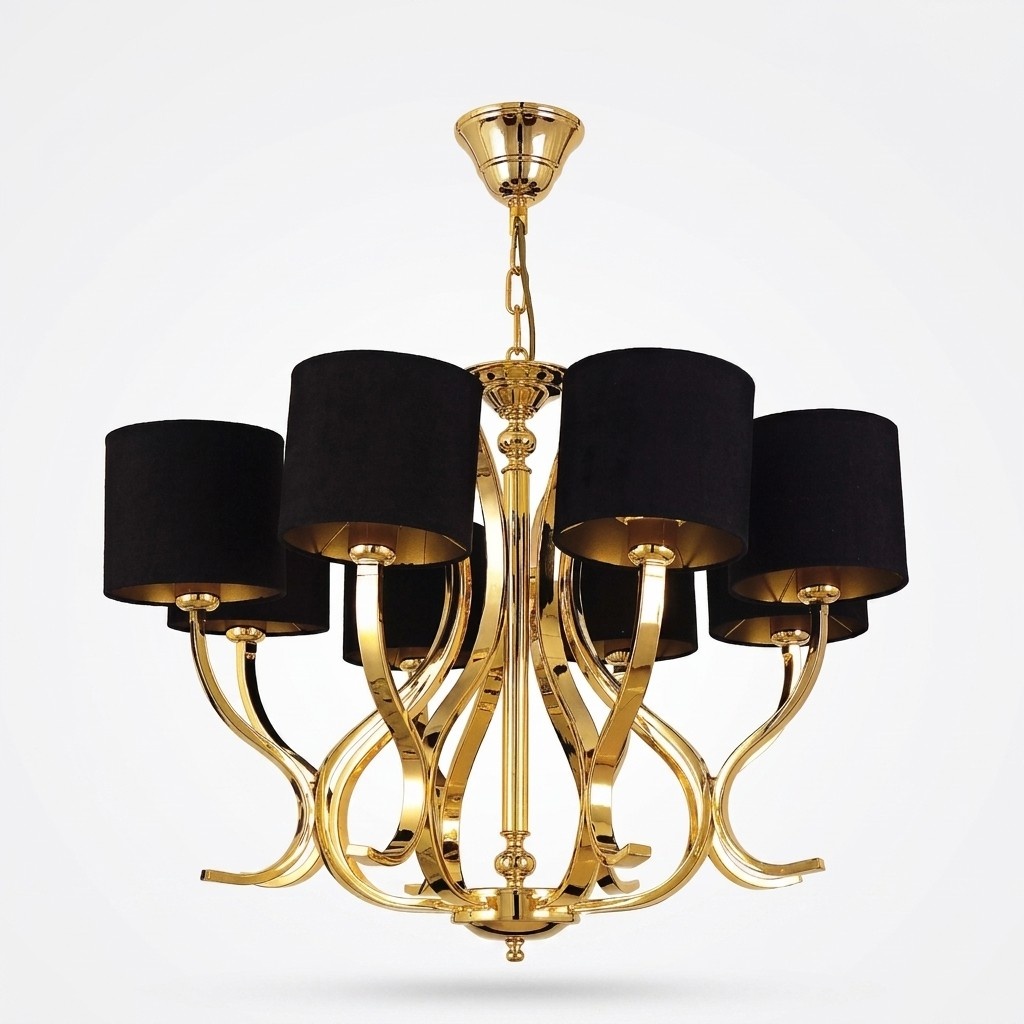 Deckenlampe Wohnzimmer Deckenleuchte Leuchte mit schwarzen Schirmen Lampe