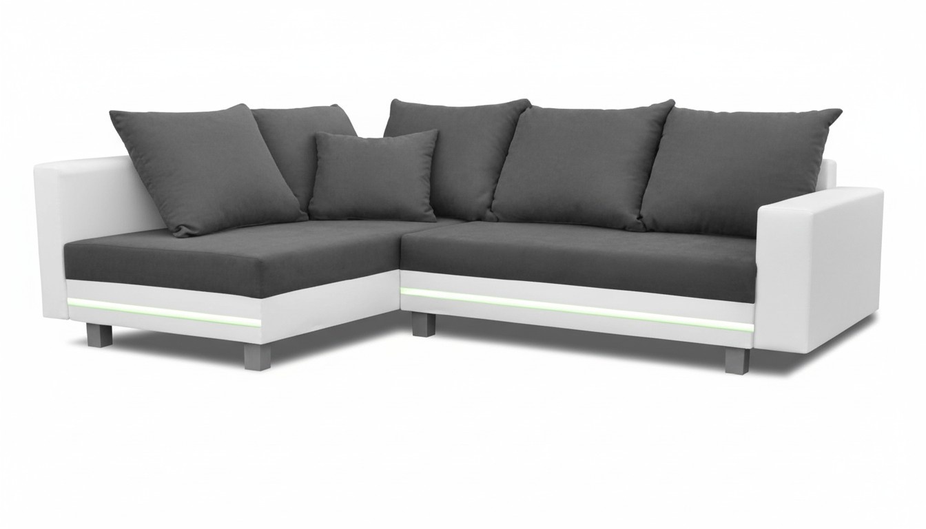 Ecksofa Wohnlandschaft Sofa Couch L Form Polster Couchen Leder Design