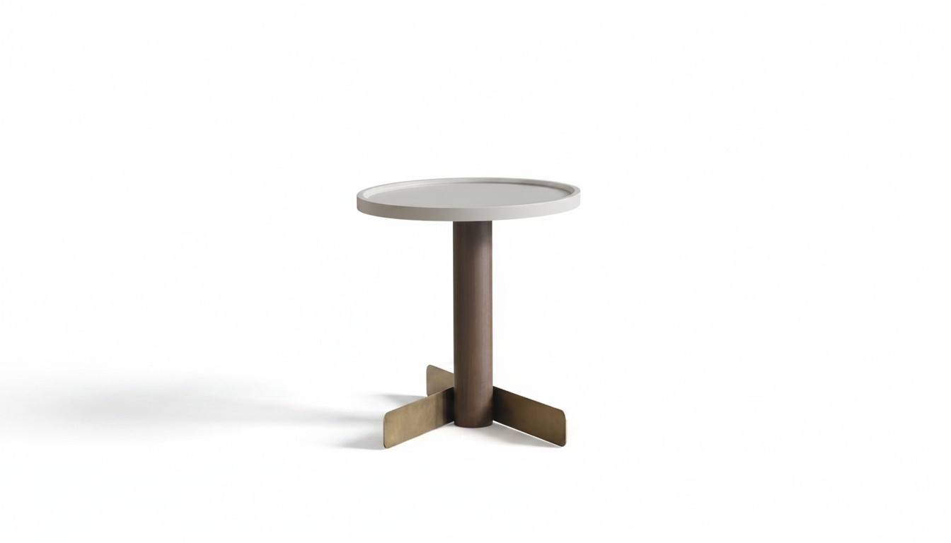 Beistelltisch Wohnzimmer Möbel Designer Brauner Stilvoller Holztisch