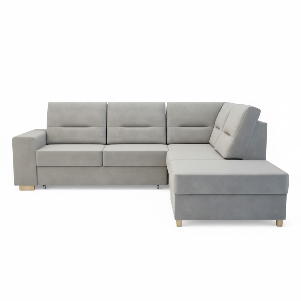 Design Ecksofa L-form Bettfunktion Couch Leder Textil Sofas Eckcouch