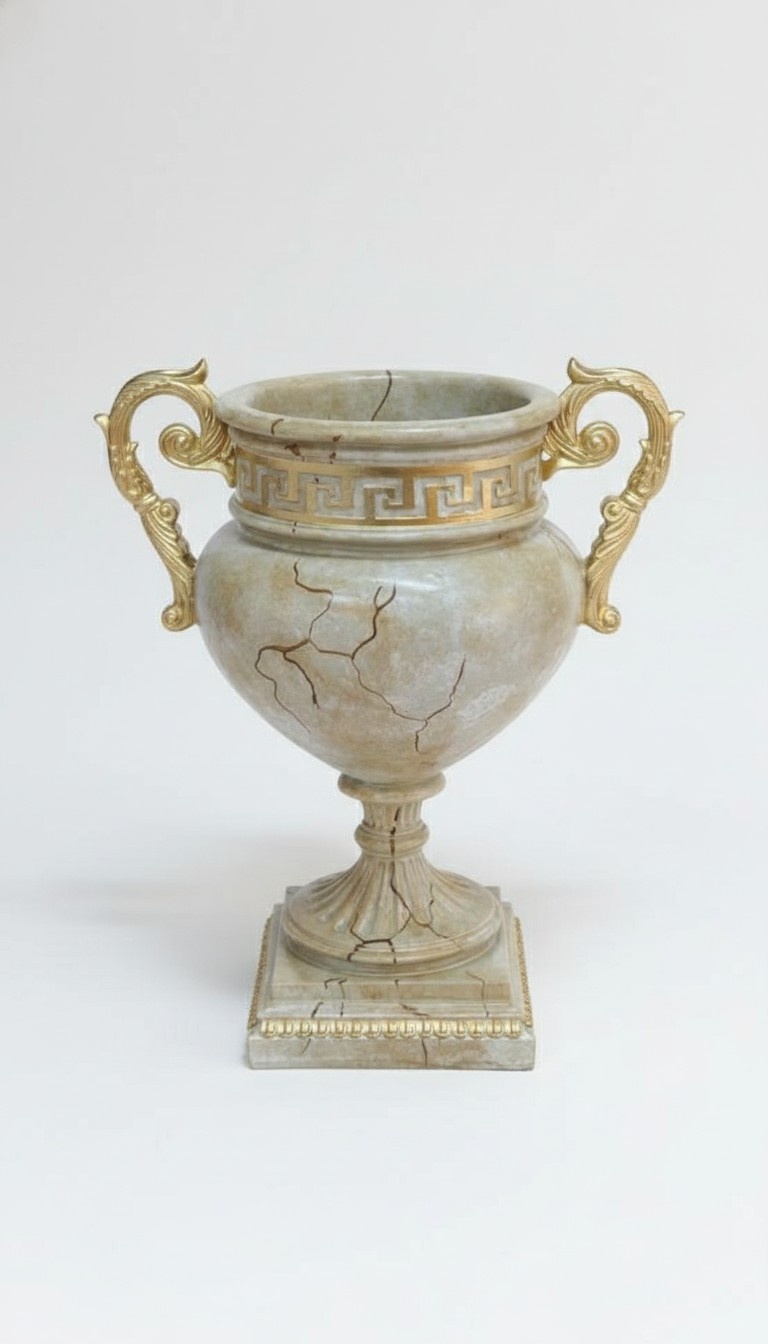 Design Blumen Topf Dekoration Dekorative XXL Vase Vasen Handarbeit Kelch