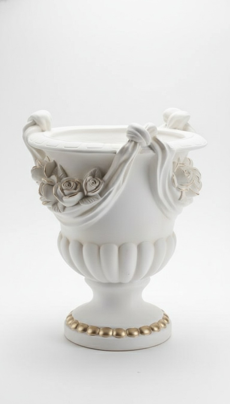 Design Blumen Topf Dekoration XXL Vase Vasen Dekorative Handarbeit Kelch