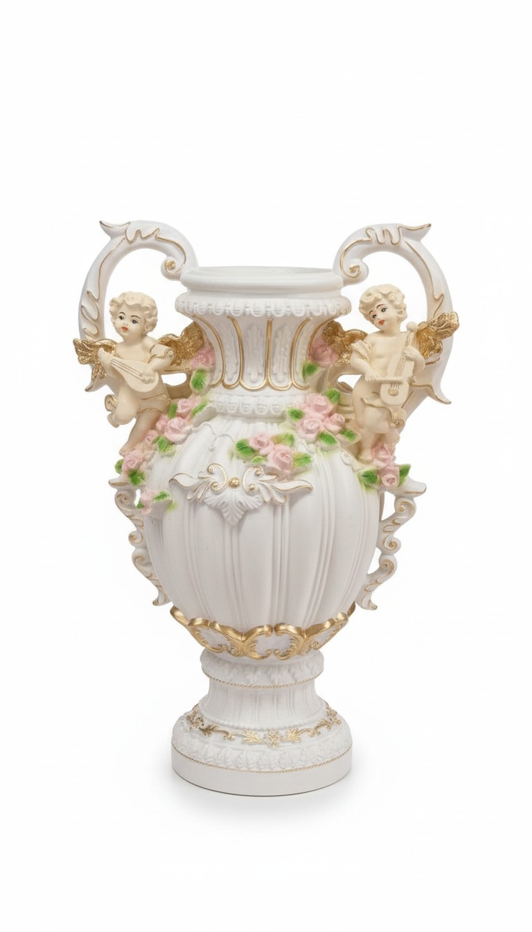 Design Blumen Topf Dekoration XXL Dekorative Vase Vasen Handarbeit Kelch