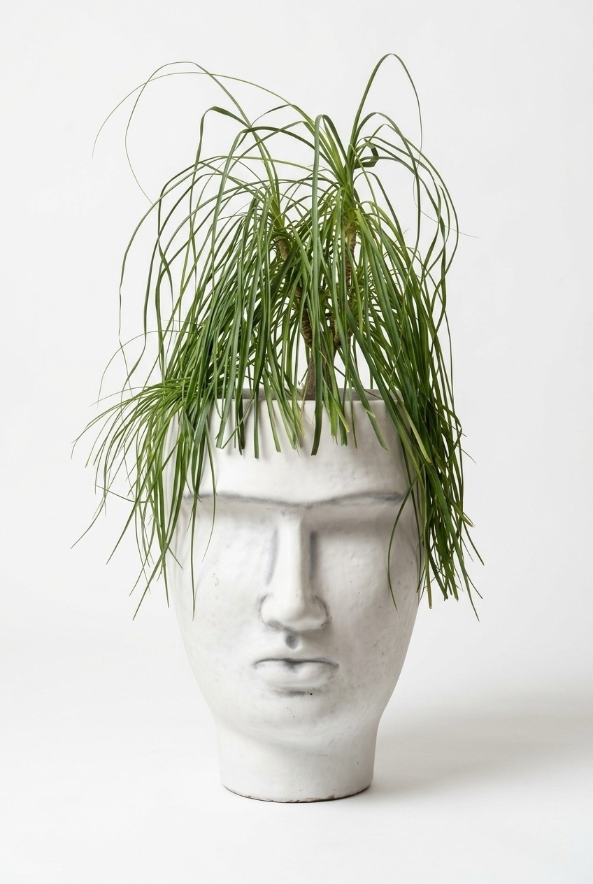 Design Blumentopf Top Planz Kübel Gefäß Deko Figur Töpfe Gesicht Skulptur