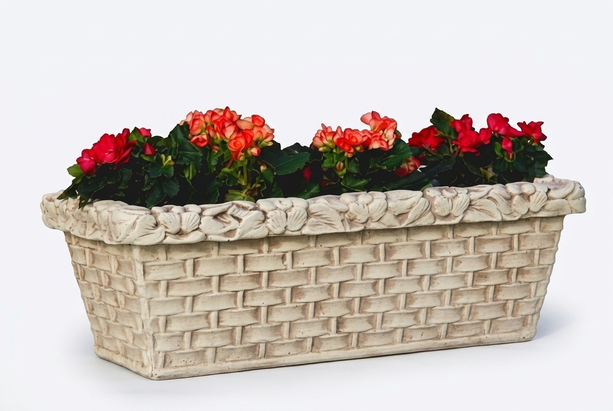 Design Blumentopf Topf Pflanz Kübel Gefäß Töpfe Beige Figur dekorative