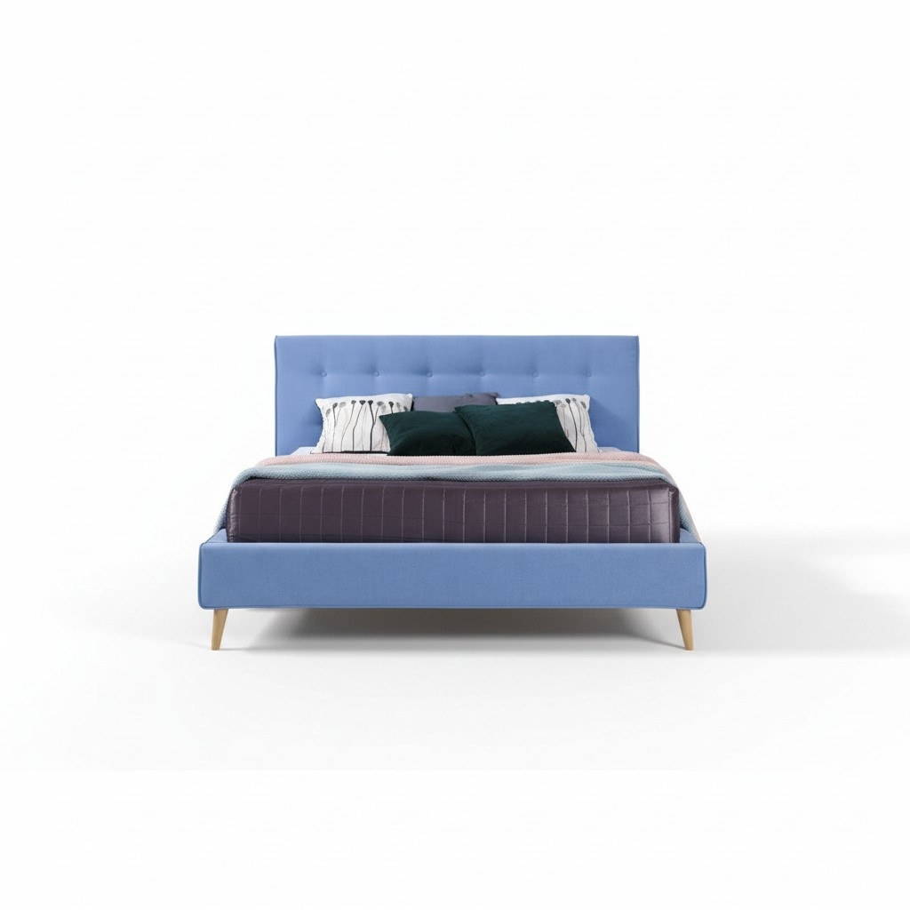 Design Chesterfield Leder Bett Hotel Betten Schlafzimmer Neu Samt Polster