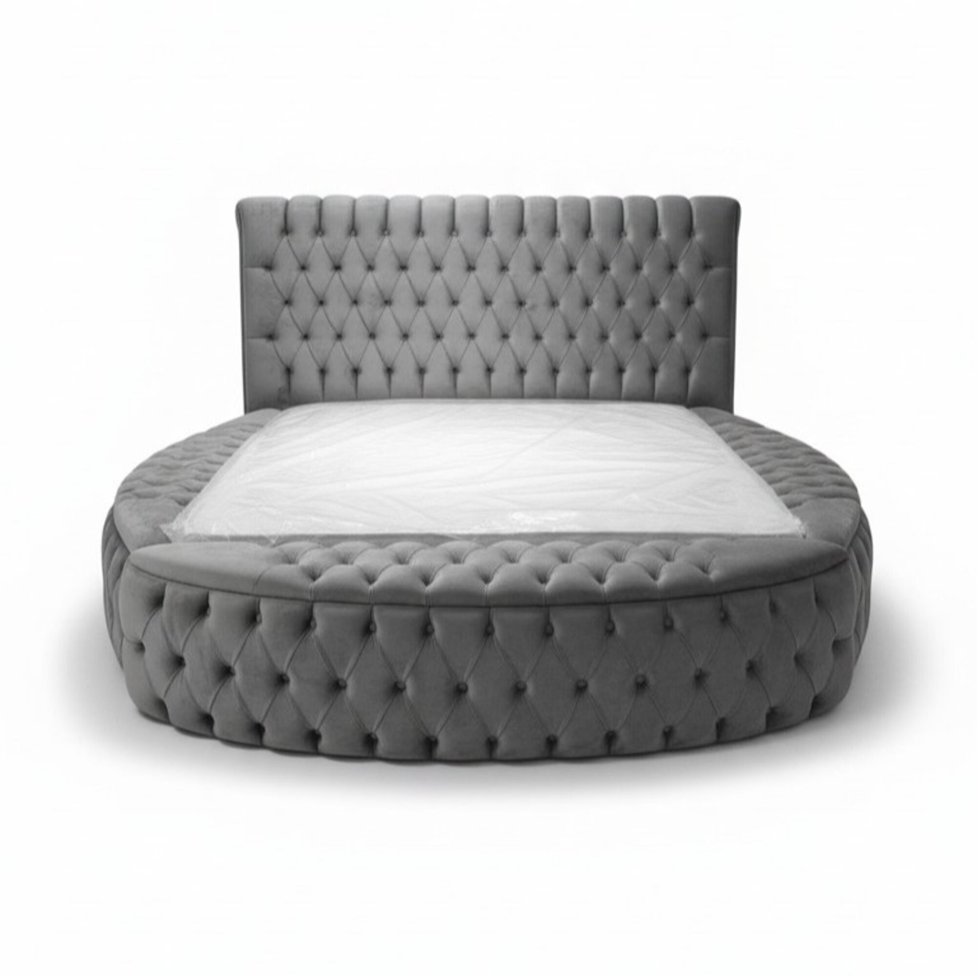 Design Chesterfield Rundes Bett Rund Betten Schlafzimmer Doppel Hotel Betten
