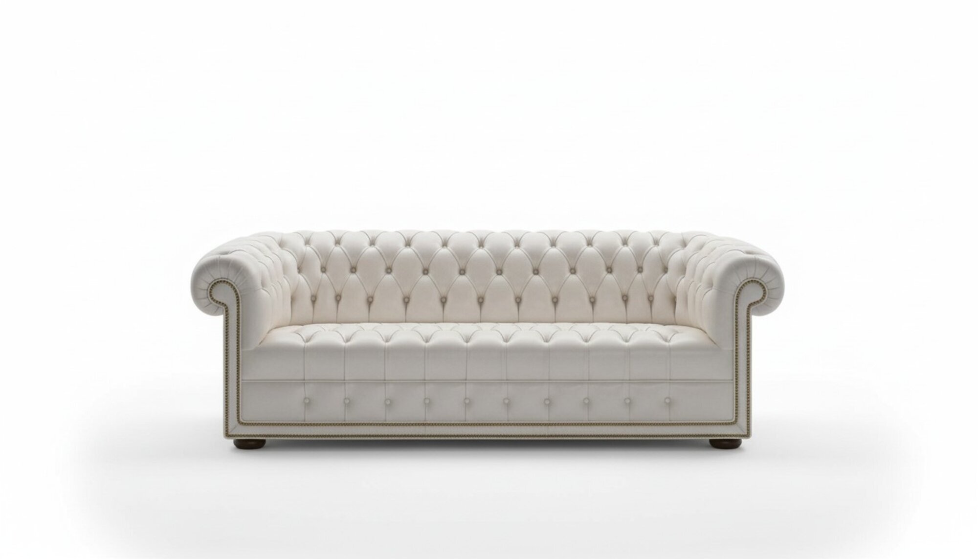 Design Chesterfield Sofagarnitur 3 Sitzer Leder Couch Blau Polster