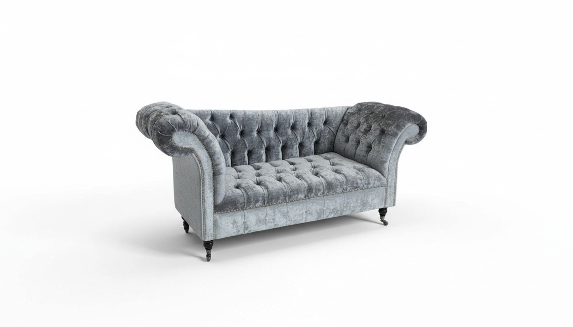 Design Chesterfield Stoff Couch Chaise Lounge Polster Neu