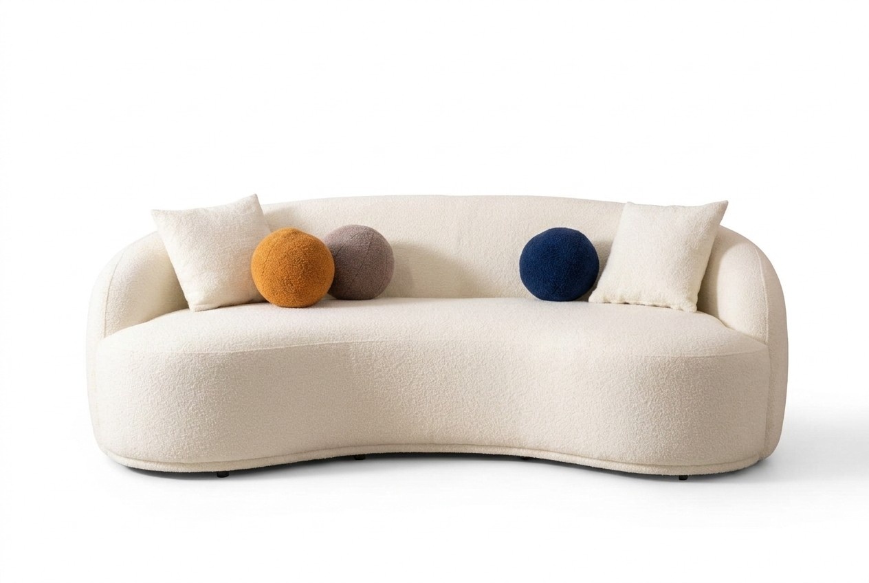Design Couch Halbrund Luxus 4-Sitzer