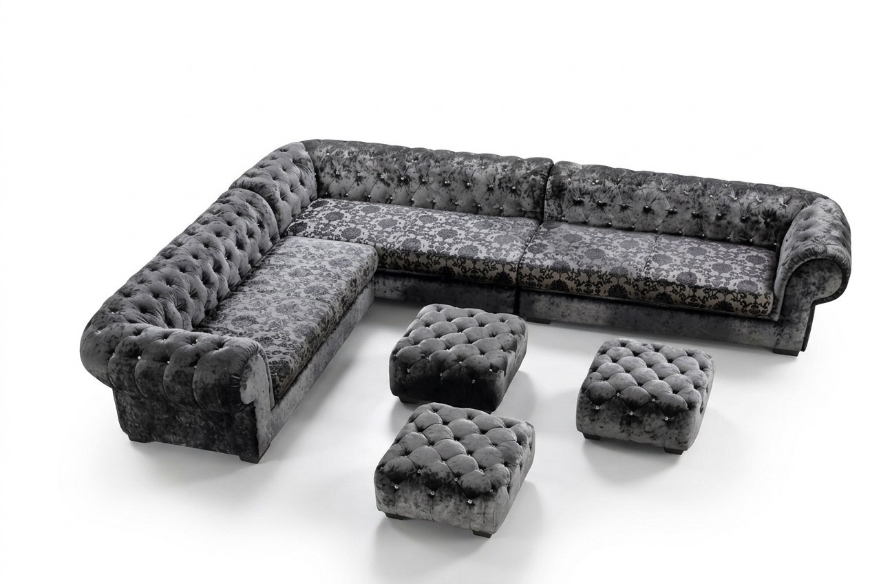 Design Dreisitzer Sitzer Set Sofa Polster Couchen Couch Modern Luxus 250x350cm