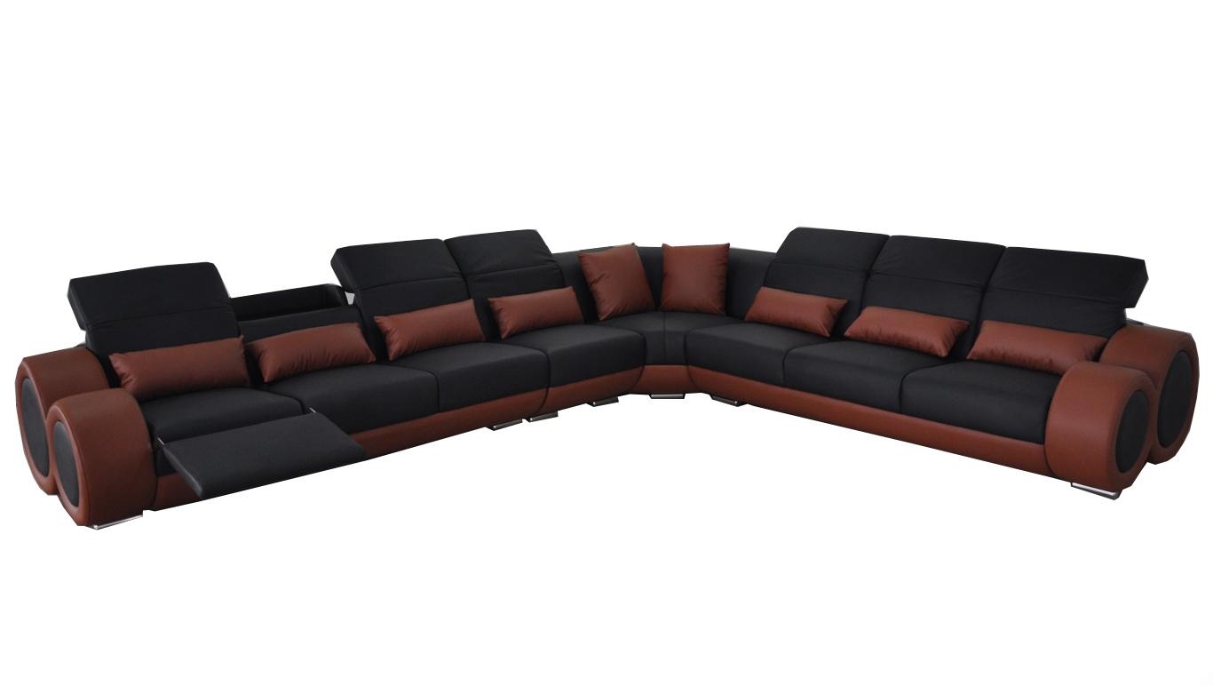 Design Eck Couch Polster Sofa Leder Sitz Garnitur G8035D Moderne Sofas Sitz Neu