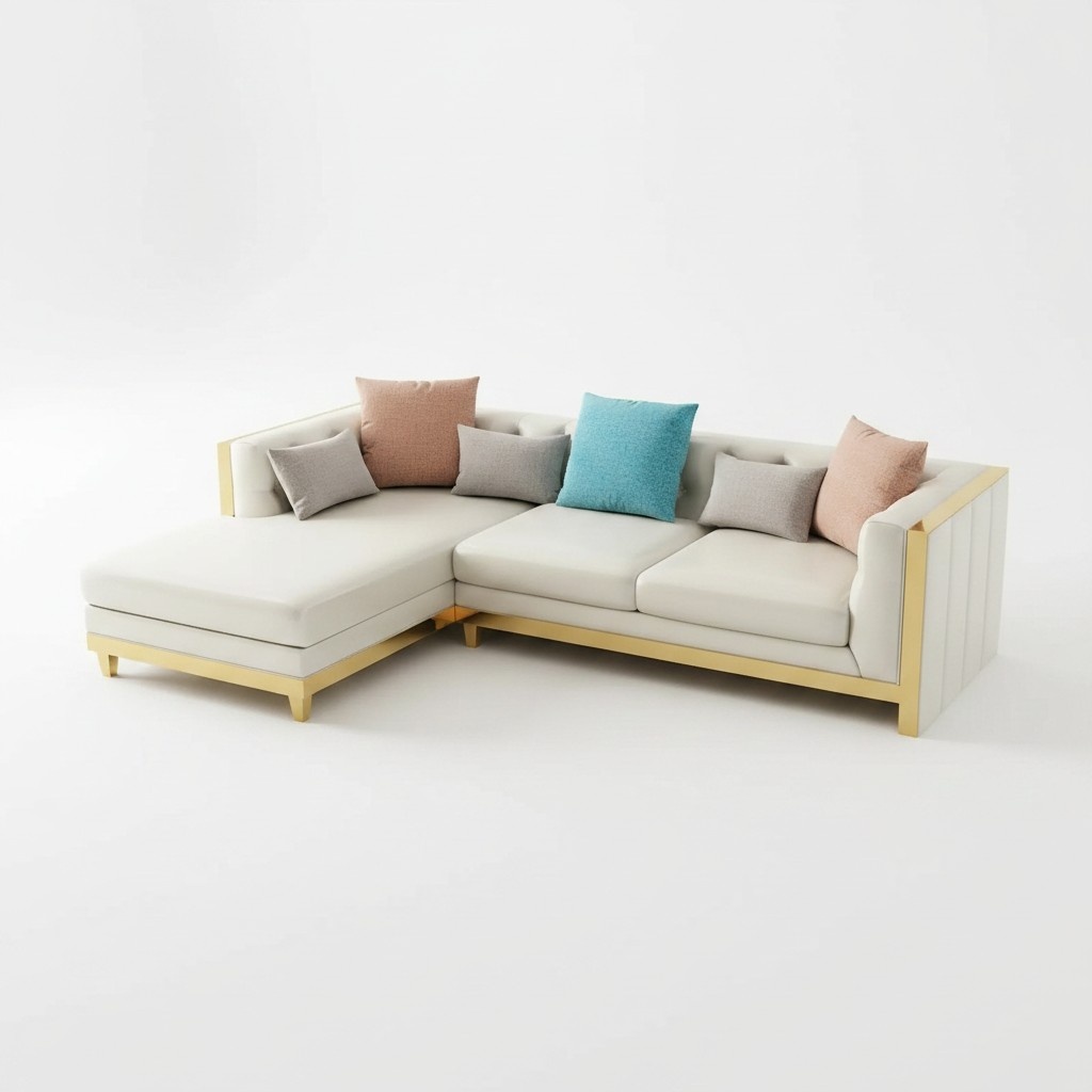 Design Eck Ecksofa L-form Modern Sofas Ledersofa Couch Wohnlandschaft Sofa Ecke