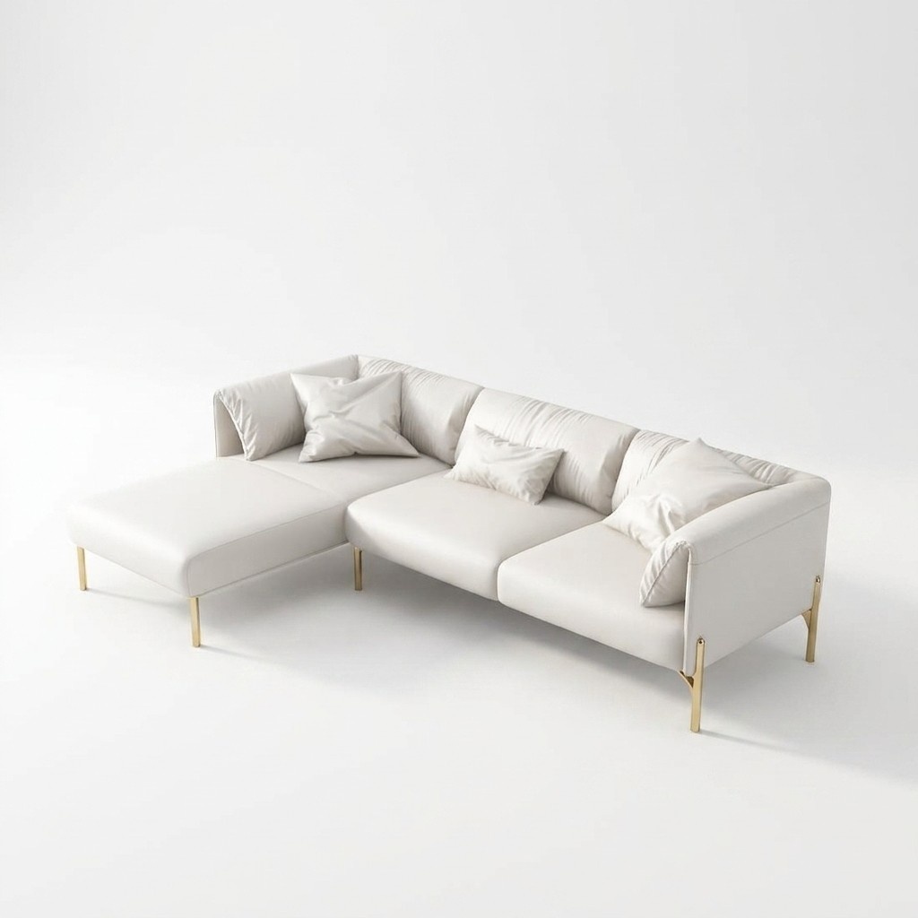 Design Ecksofa Couch Polster Ledersofa Sofa Italienische Wohnzimmer Möbel Neu