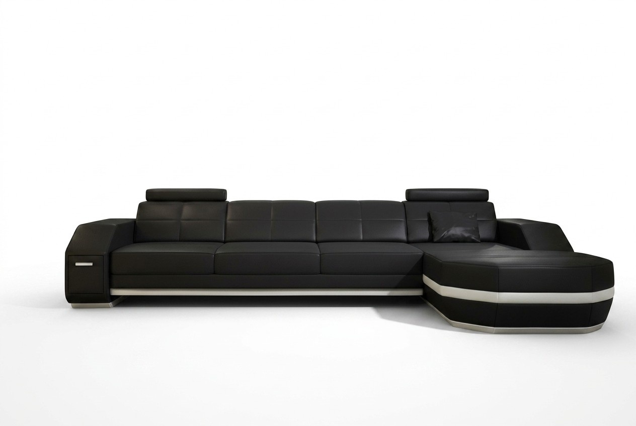 Design Ecksofa Couch Polster Eck Garnitur Ledersofa Ecke Wohnlandschaft