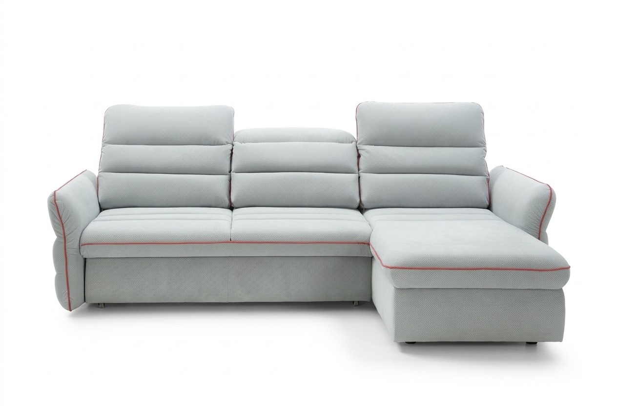 Design Ecksofa Couch Wohnlandschaft Textil Polster Sofas Leder Multifunktion