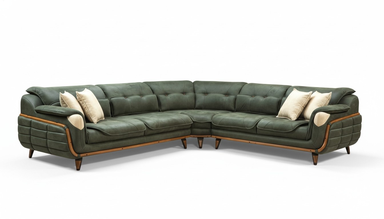 Design Ecksofa L-Form Couch Polsterung Luxus Wohnzimmer Soft Style
