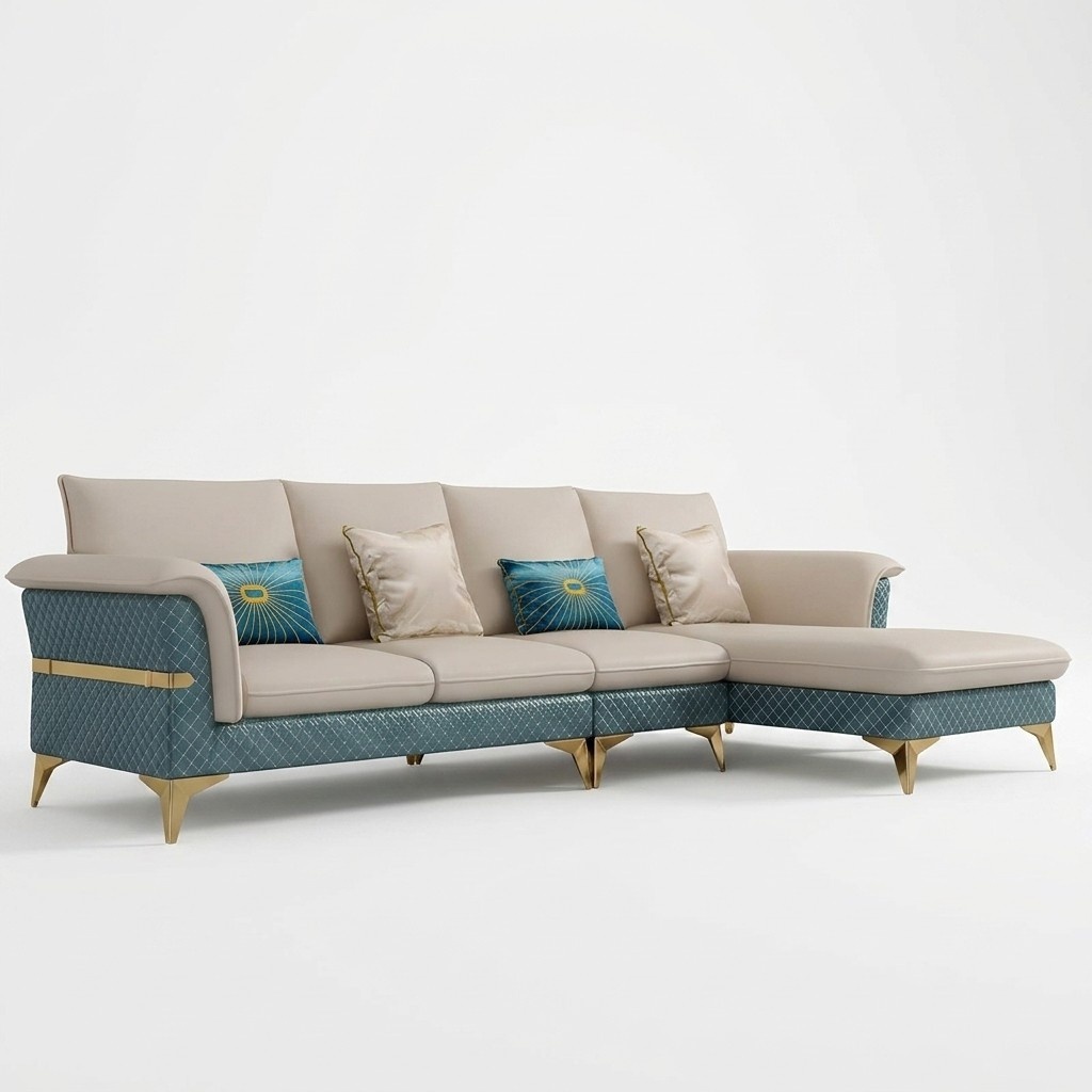 Design Ecksofa L-form Modern Sofas Ledersofa Couch Wohnlandschaft Modernes Sofa