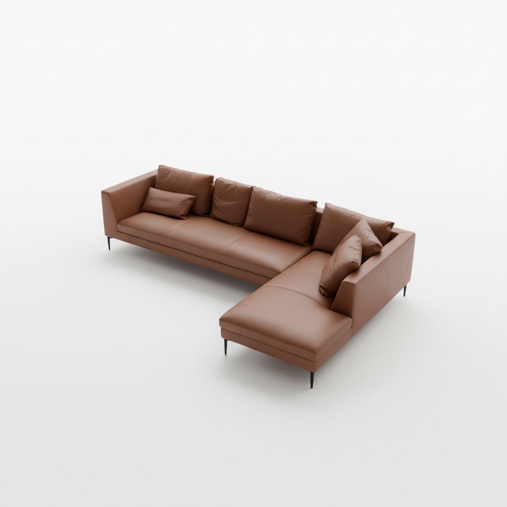 Design Ecksofa Polster Couch Sofa Eck Garnitur Wohnlandschaft Leder