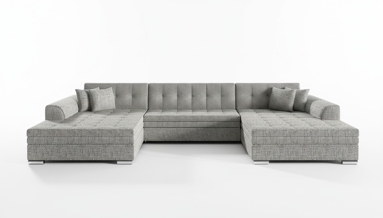 Design Ecksofa Schlafsofa Bettfunktion Couch Leder Polster Textil Sofas Neu 1070