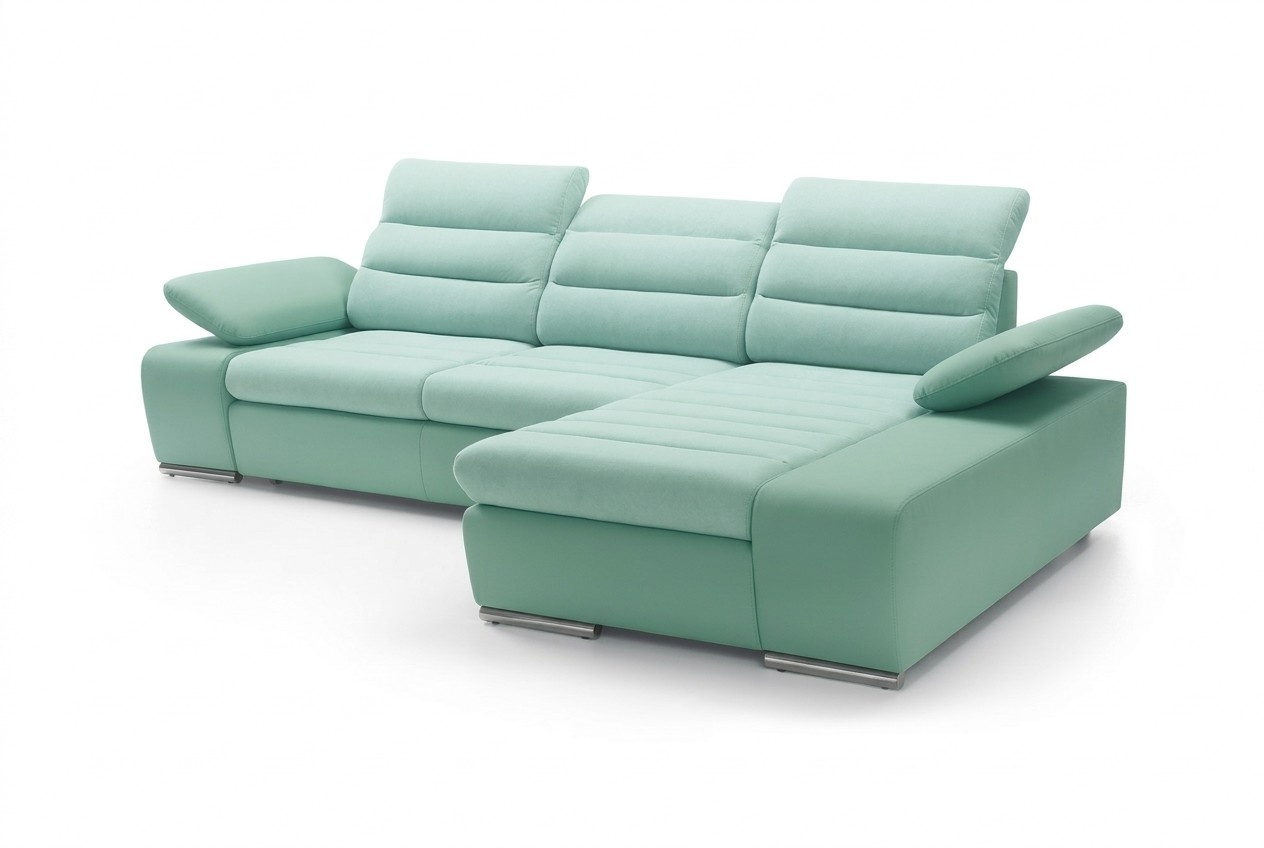 Design Ecksofa Schlafsofa Couch Leder Textil Polster Multifunktion Sofas Kasten