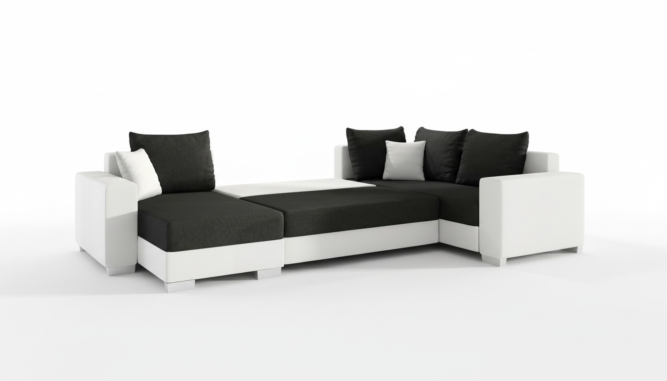 Design Ecksofa Sofa Schlafsofa Bettfunktion Couch Polster Textil Sofas Schlaf