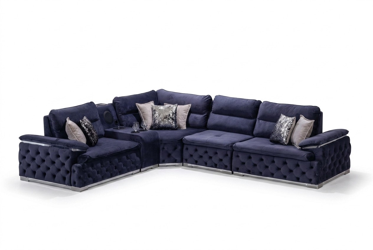 Design Ecksofa Stoff L-Form Modern Style Polstermöbel Wohnzimmer Gruppe