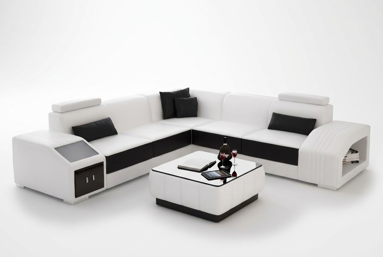 Design Ecksofa Wohnzimmer Eckcouch Lederpolster Couch Sofa L Form