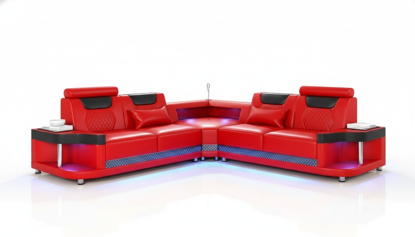 Design Esk Ecksofa L-form Modern Ledersofa Sofas Couch Wohnlandschaft Sofa Neu