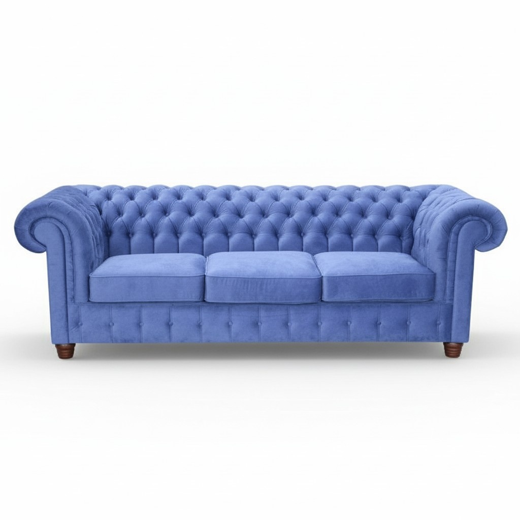 Design Klassiker Chesterfield Big XXL 3 Sitzer Couch Leder Textil Sofas Couchen