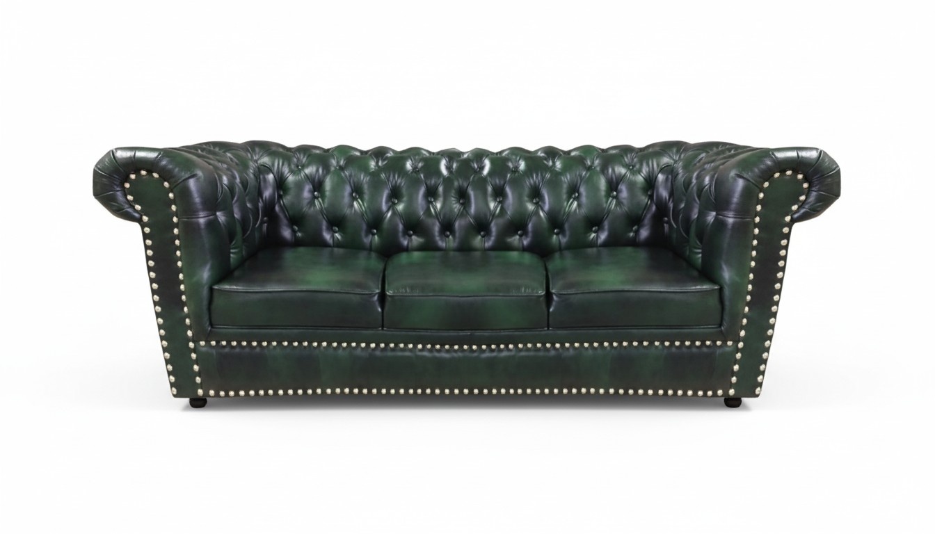 Design Modern Sofa Dreisitze Couch Wohnzimmer Chesterfield Ledersofa