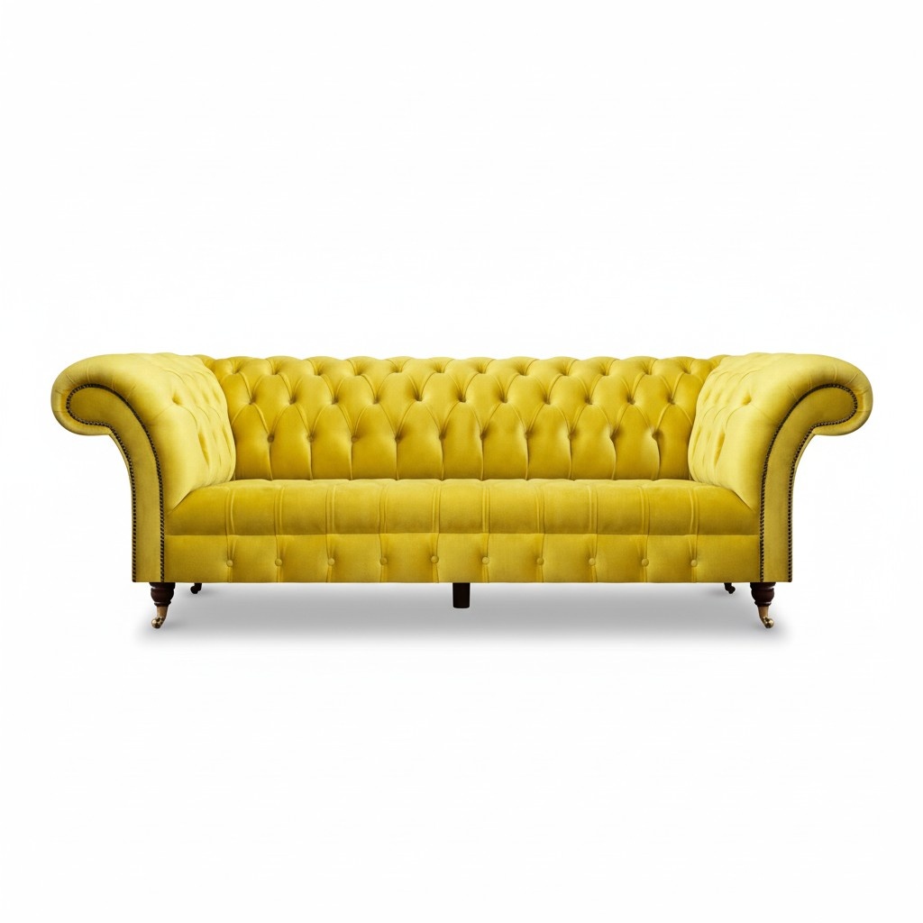 Design Modern Textil Sofa Dreisitze Couch Möbel Chesterfield Einrichtung