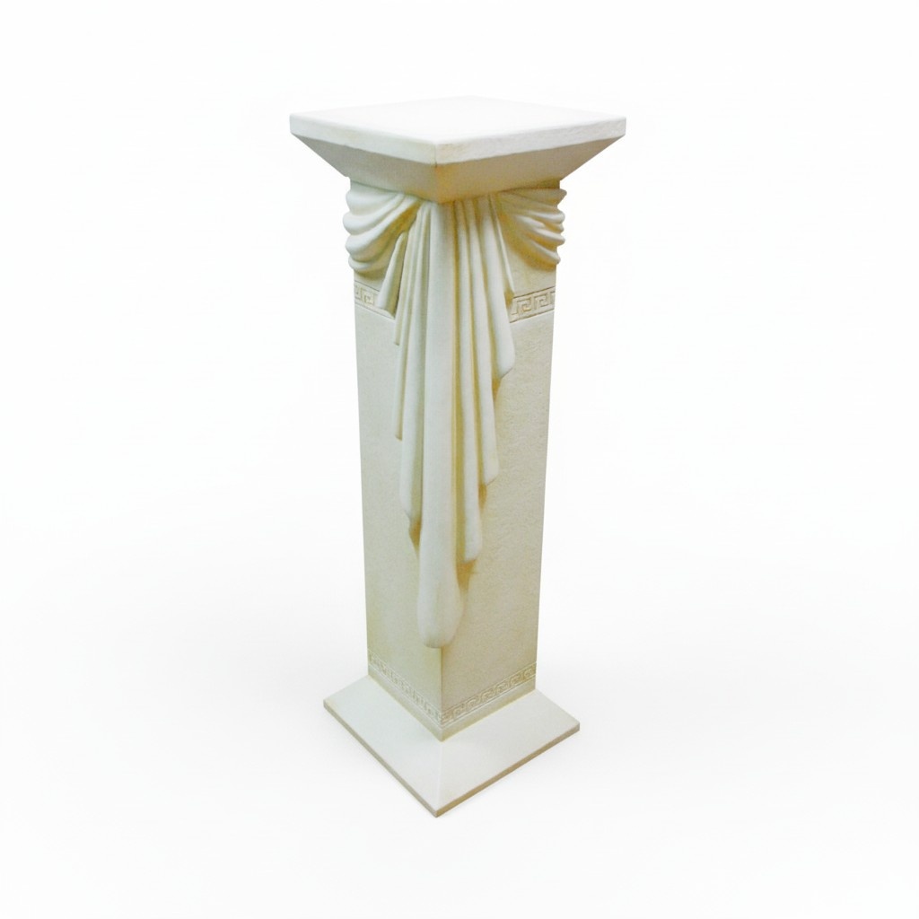 Design Säulenlampe mit Schärpe Leuchte Lampe Decolampe Beleuchtung