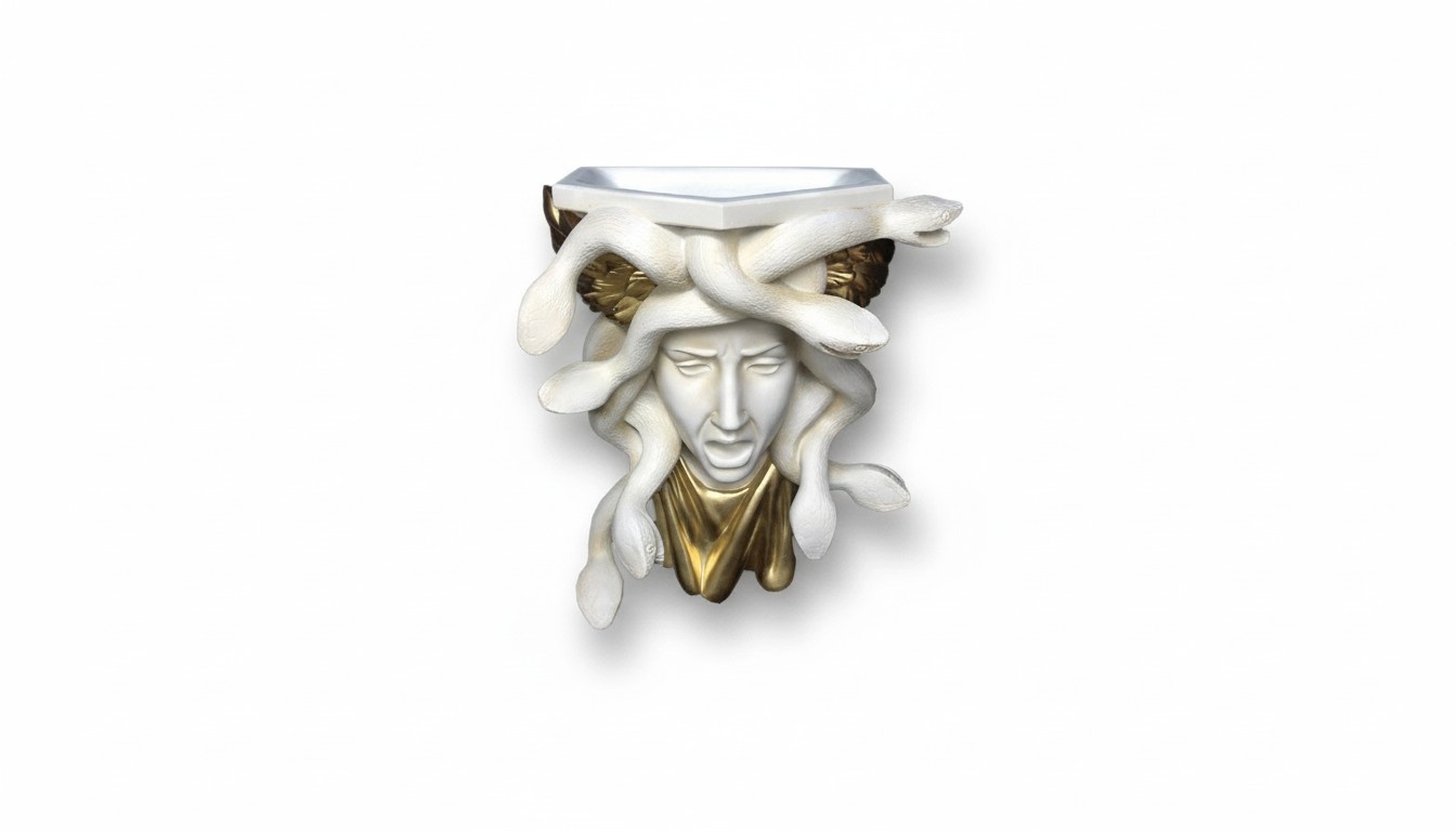 Design Schlangen vase Meduza Vasen Wand Skulptur Dekoration Deko