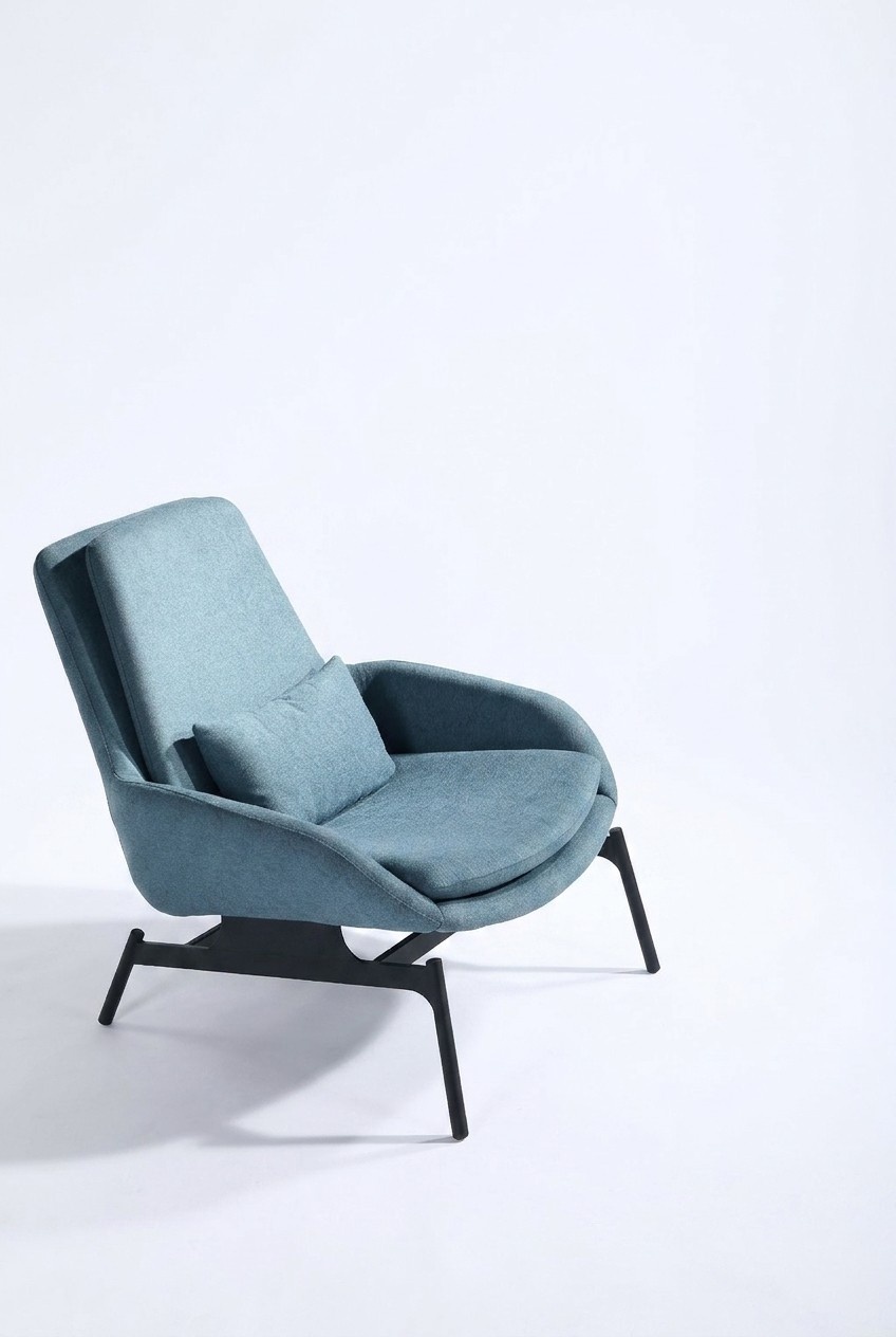 Design Sessel Metall Relax Lehn Lounge Wohnzimmer Möbel Abstrakte Stühle