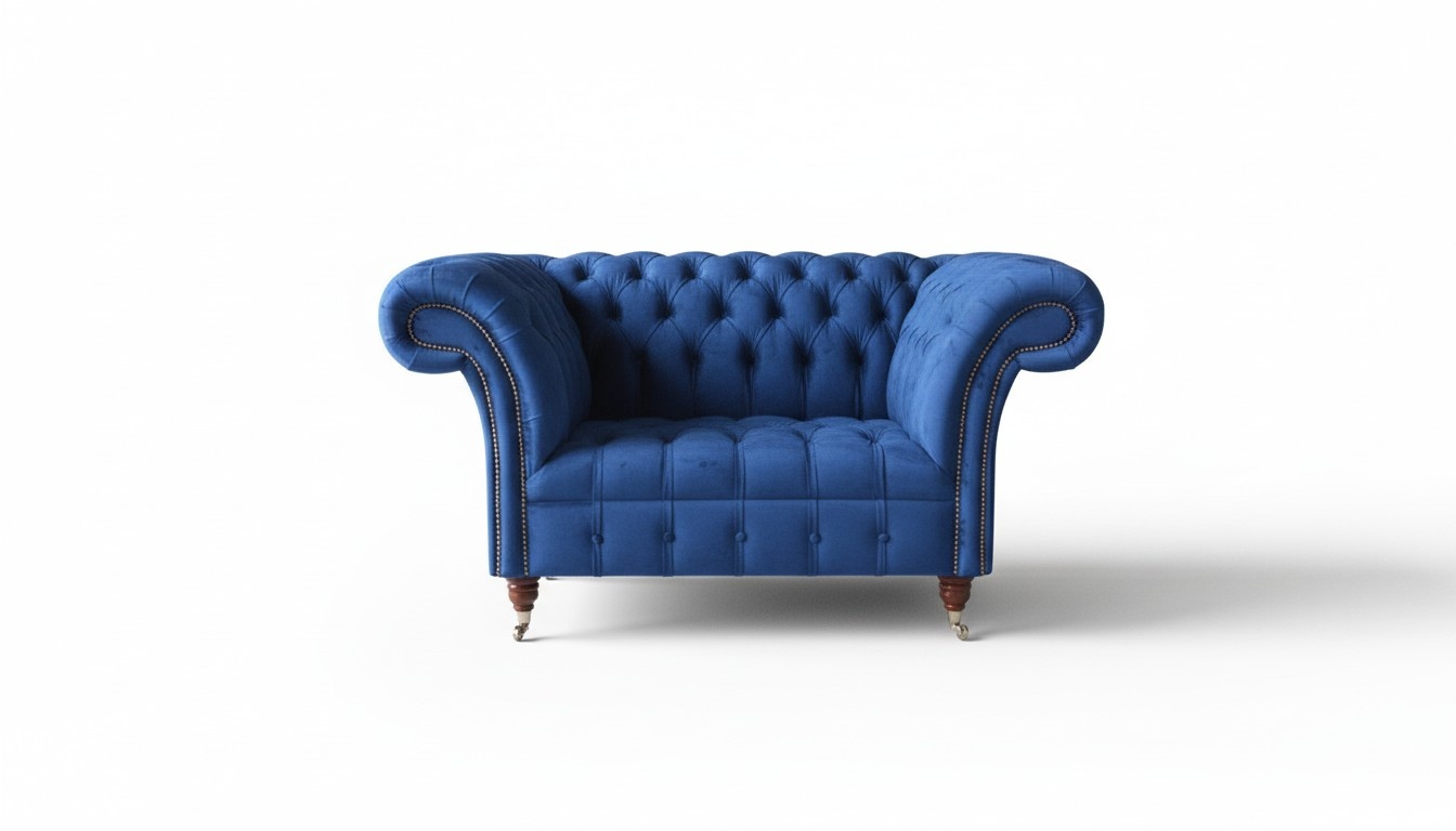 Design Sessel Textil Luxus Couch 1,5 Sitzer Sofa Relax Lounge Club Neu