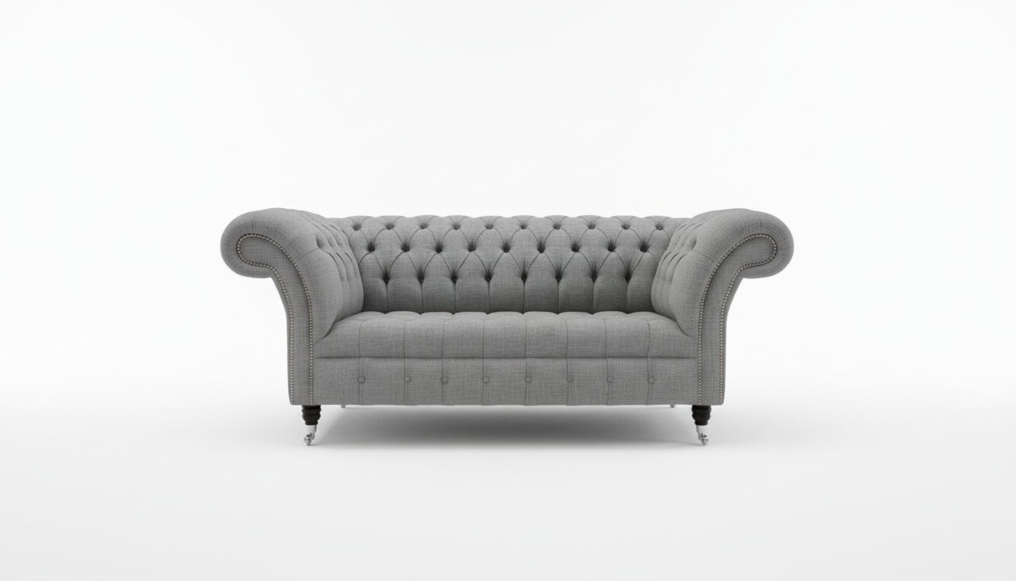 Design Sofa 2 Sitzer Sessel Chesterfield Luxus Klassische Textil