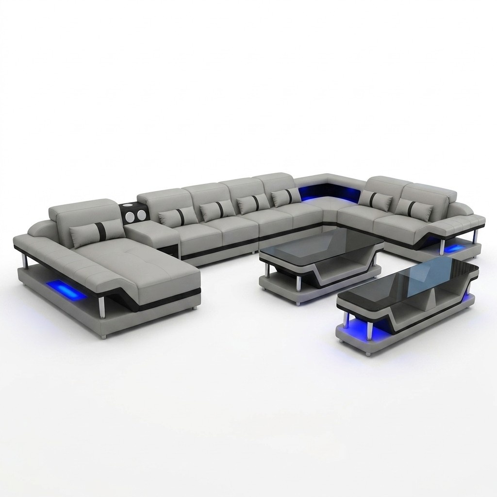 Design Sofa Komplettset Garnitur Polster Ecksofa Eckcouch Couch Sideboard Tisch