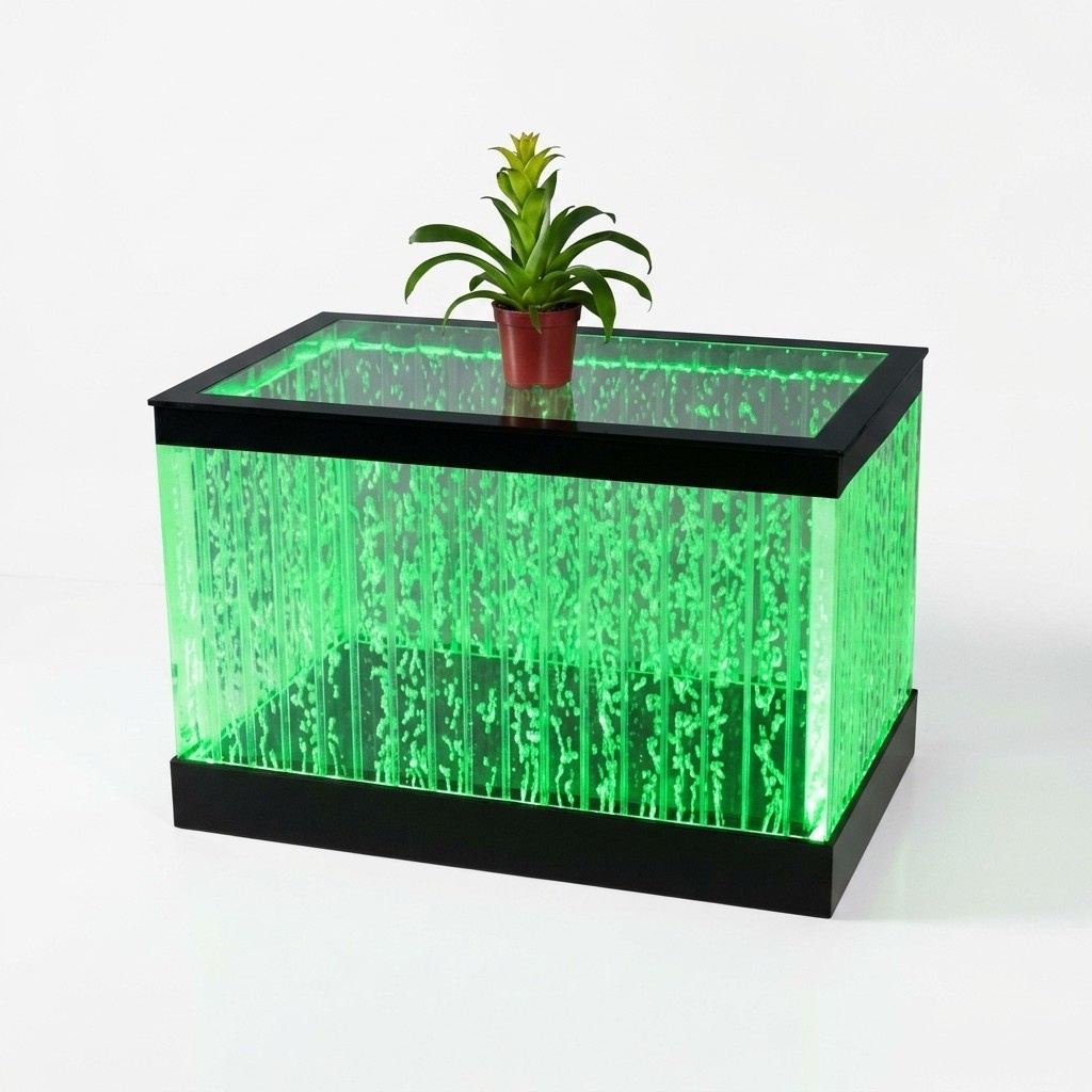 Tisch Couchtisch Design Wasser Säulen Säule Water Sofa Tische LED