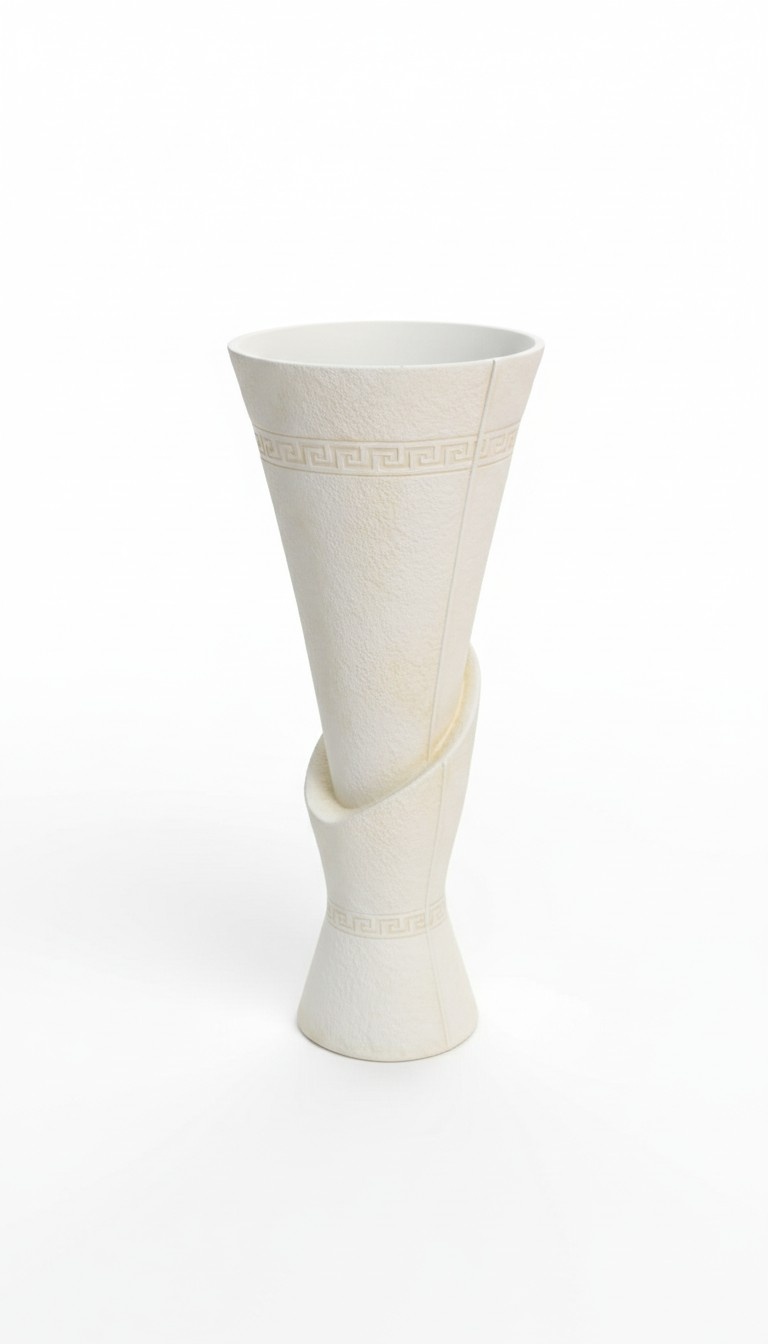design Vase Kelch XXL Vasen Blumen Dekoration Deko Antik Stil Raum