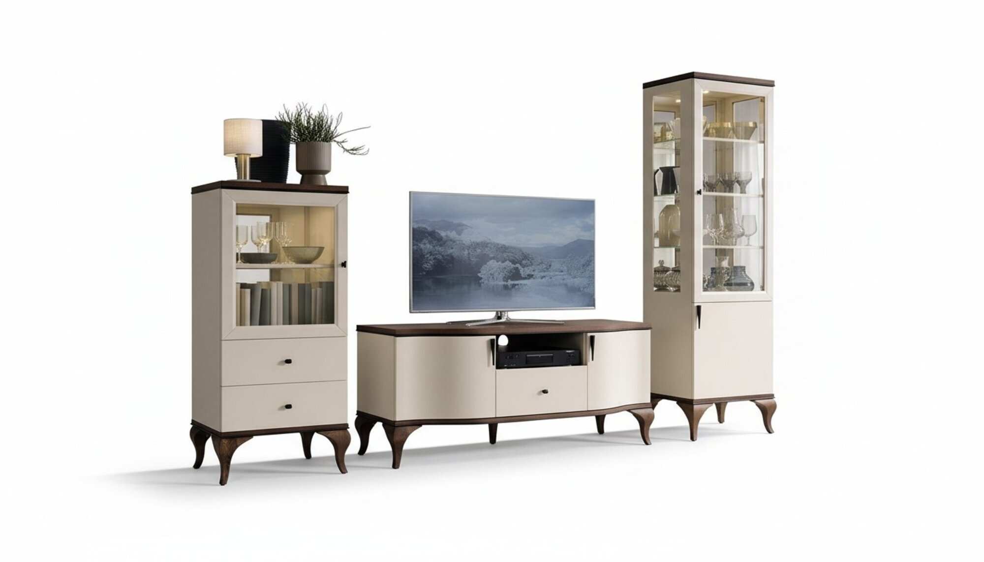 Design Vitrine Glas Schrank Wohnzimmer Schaufenster Vitrinen Regal