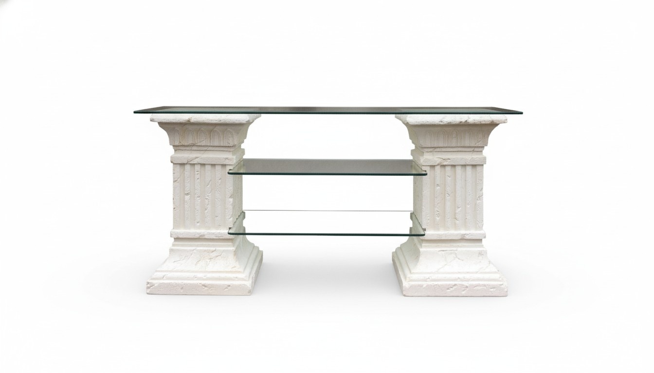 Design Vitrine Regal Glas Säule Schrank Vitrinen Regale Dekorative Schrank