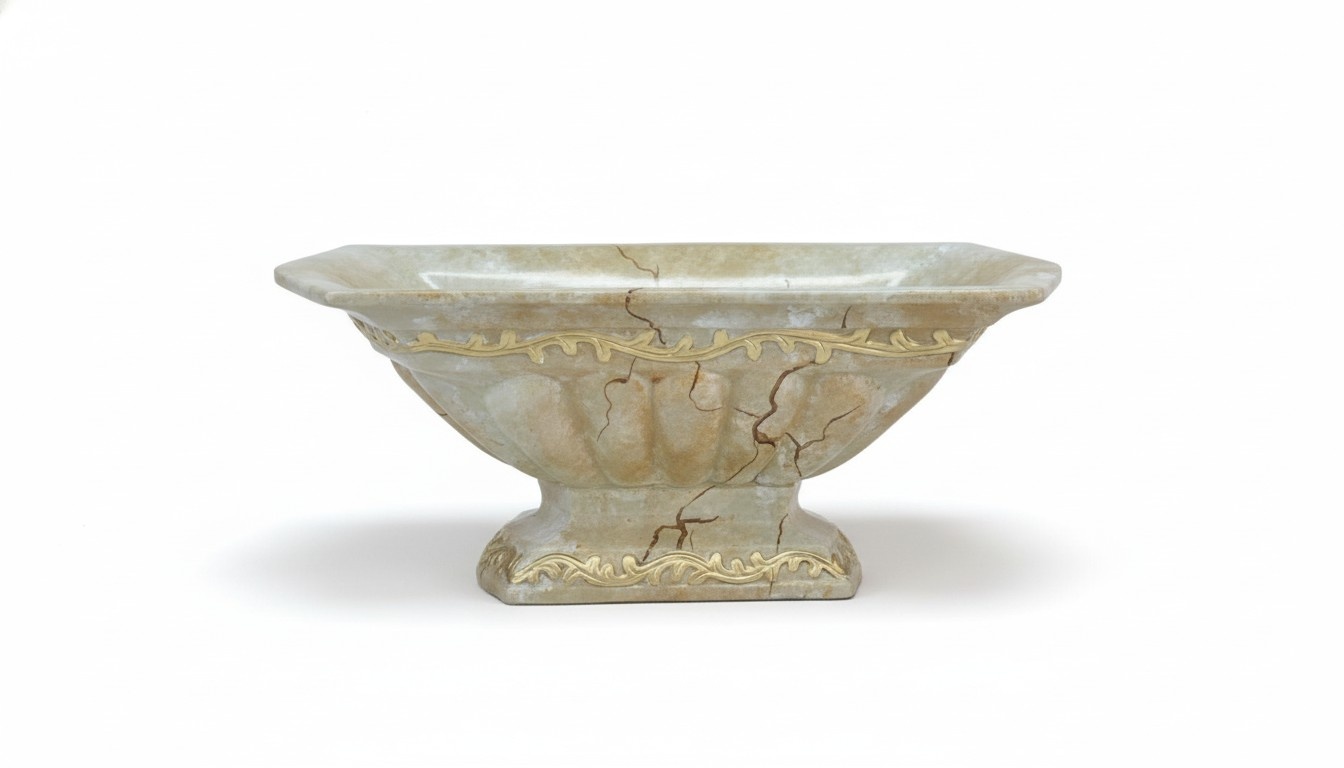 Design XXL Obst Schale Vase Ellipse Vasen Antik Schalen Deko Dekoration
