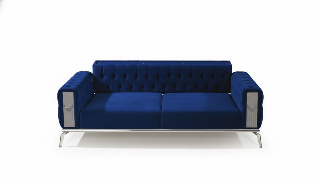 Designer 3-Sitzer Couch Modernes Chesterfield Sofa Polster Textilmöbel
