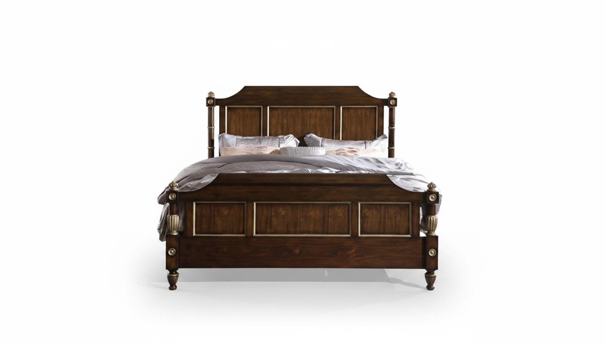 Designer Bett Klassisch Holz Hotel Betten Doppel Schlaf Zimmer Luxus